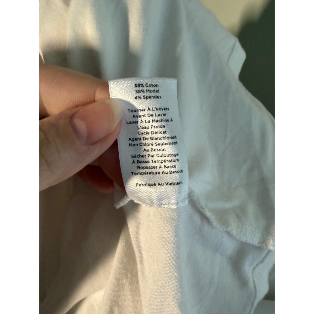 Talbots Woman White Sleeveless Tank Top Scoop Neck Cotton Modal Blend 3X - Picture 6 of 8